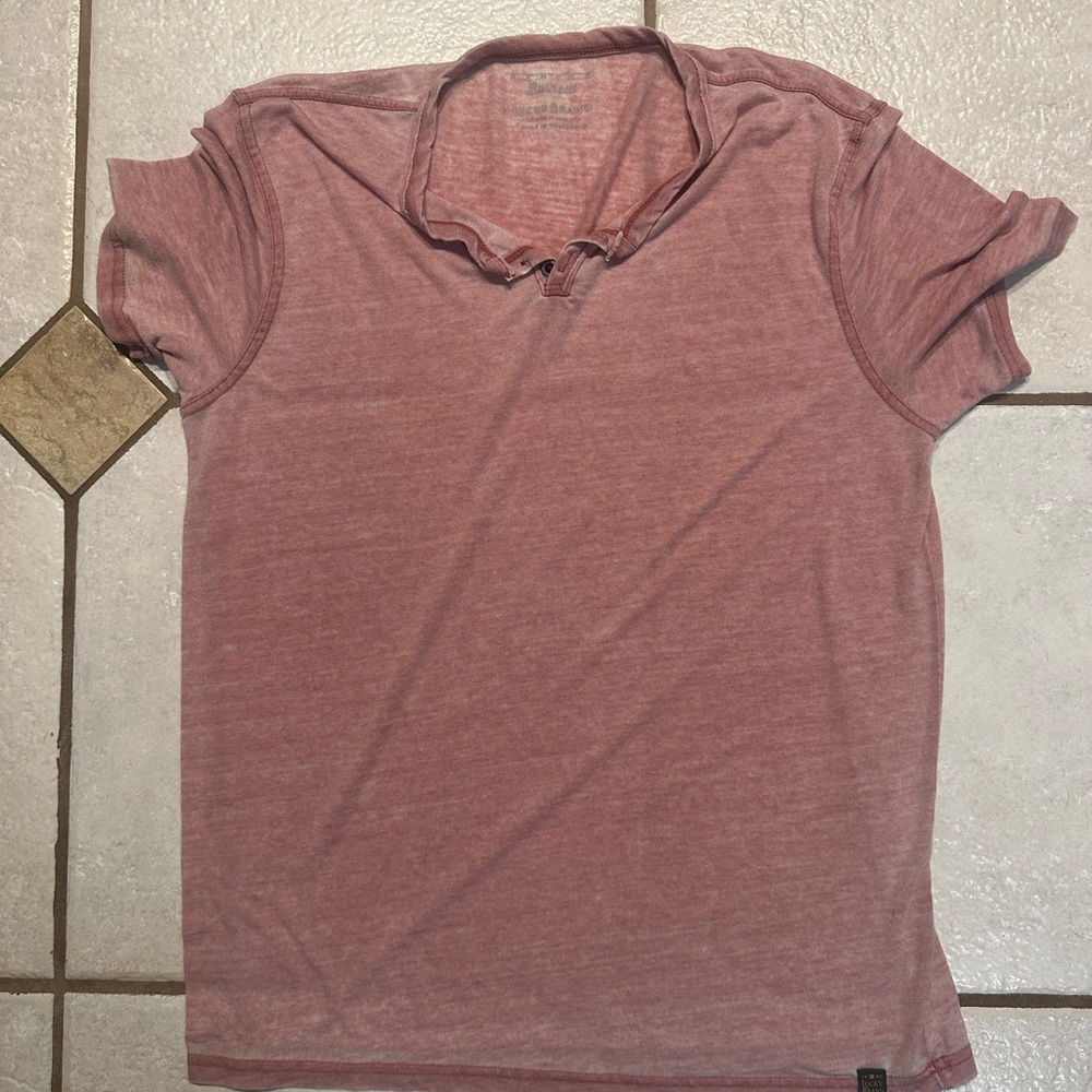 Lucky Brand Pink Fitted Short Sleeve T-Shirt